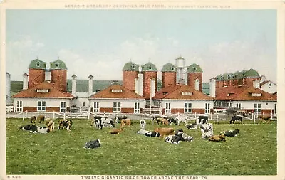 C1910 Detroit Creamery Milk Farm Mount Clemens Michigan Postcard (C) • $9.99