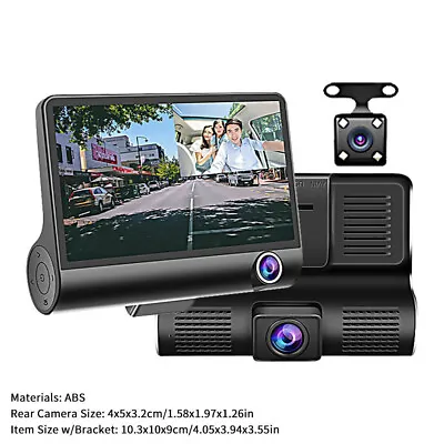 3 Lens 1080P Car DVR 4   Dash Cam Front And Rear Video Recorder Camera G-sensor • $32.59