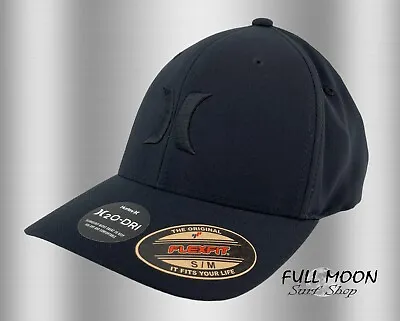 NEW Hurley H20-DRI One & Only Flexfit Icon Mens Black Cap Hat • $27.95