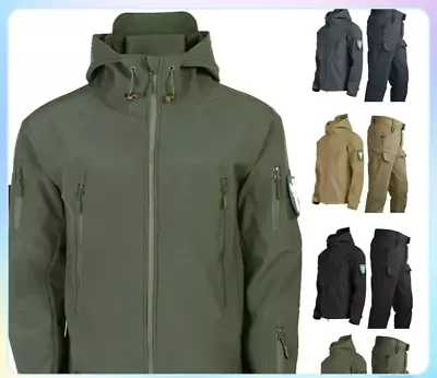 Softshell Rushing Jacket Suit Men's Military Fan Windproof Padded Mountaineering • $70.15