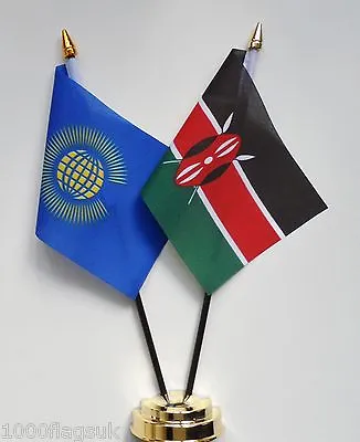 Commonwealth & Kenya Double Friendship Table Flag Set • £9