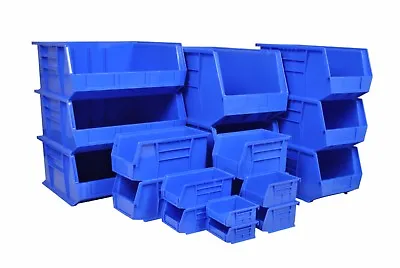 Rhino Tuff Plastic Shelf Bins  Blue Linbin Storage Boxes Garage Shelving Van Box • £30.99