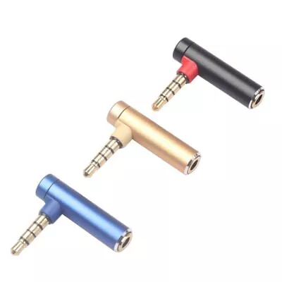 3.5mm Male To Female Adapter 90 Degree Right Angle Converter L-shaped Elbow • £5.92