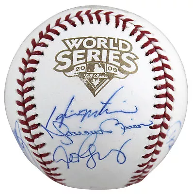 2009 Yankees (9) Jeter Rivera Posada Signed 2009 WS Logo Oml Baseball Steiner 1 • $994.99