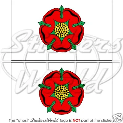 £4.17 • Buy LANCASHIRE County Flag Red Rose Of Lancaster UK 100mm Vinyl Stickers Decals X2