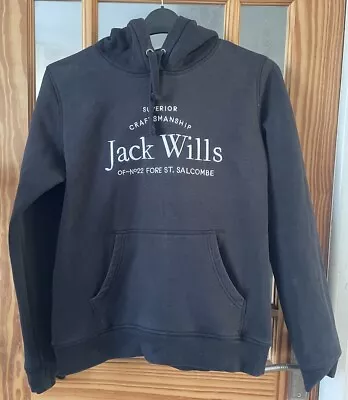 Ladies Jack Wills Black Hoodie- Size 14 • £5
