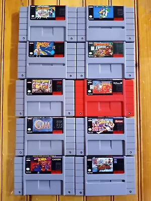 Lot Of 10 Super Nintendo (SNES) Games - Mario Starfox More - Vintage Authentic • $200