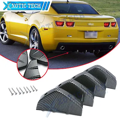 For Chevy Camaro Carbon Fiber Pattern Rear Bumper Lower Lip Splitter Diffuser • $19.85