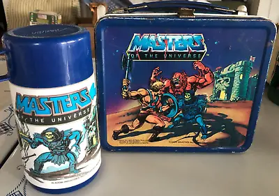 Vintage 1983 He-Man And The Master Of The Universe Lunchbox W/ Thermos + Cup • $97.49