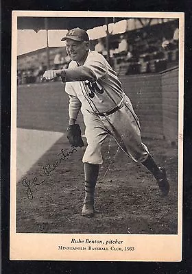 1933 Wheaties Minneapolis Millers    Rube Benton     Creased     LOOK!! • $75