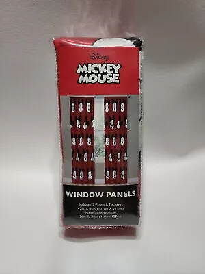 £32.70 • Buy Mickey Mouse Curtains Set Of 2 Window Panels 42”x 84” Jay Franco New