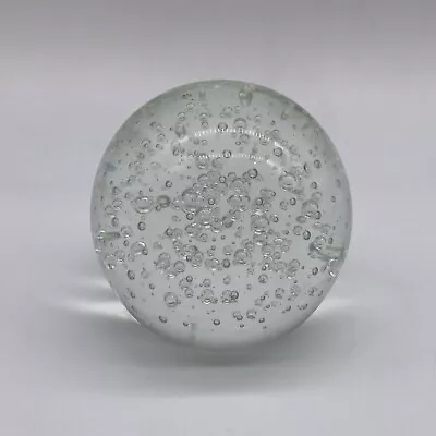 Vintage Decorative Bubble Art Glass Paperweight • $15