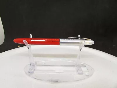 Vintage Wearever Lever Fountain Pen Red & Chrome Stainless Nib 1950's  (147 • $3.99