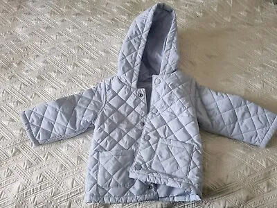 United Colours Of Benetton Quilted Toddler Jacket Light Blue 9 -12 Months • £2.99