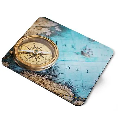 Mouse Mat Pad - Compass Vintage Map Sailing Ocean Laptop PC Desk Office #44690 • $8.62