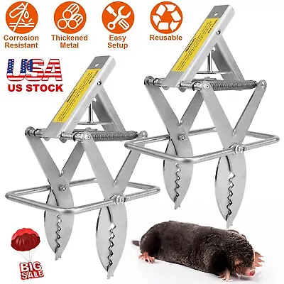 2PCS Mole Traps Scissor Mole Gopher Rodent Control Trap For Outdoor Lawn Garden • $39.99