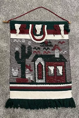 Vtg Southwestern Mexican Peruvian Woven Textile Wall Hanging Art House/ Cactus • $60