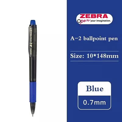 1/2/5 Zebra A-2 Retractable Ballpoint Pen ID-A200-BL 0.7mm BLUE • $4.99