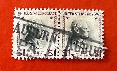 AUBURN PA  PREXY PAIR  $1 DOLLAR DENOMINATION  Used Stamps  Sc # 832 • $1