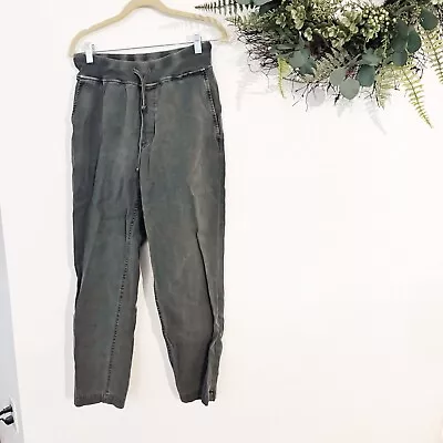 S K U Sku Gray Hemp Organic Cotton Pants Drawstring Comfort Hippie Lounge • $17.60