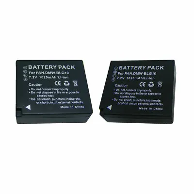 2X DMW-BLG10 Battery For Panasonic DMC-TZ80/DMC-TZ100/DMC-LX100/DMC-GF6/DMC-GX7 • £16.55