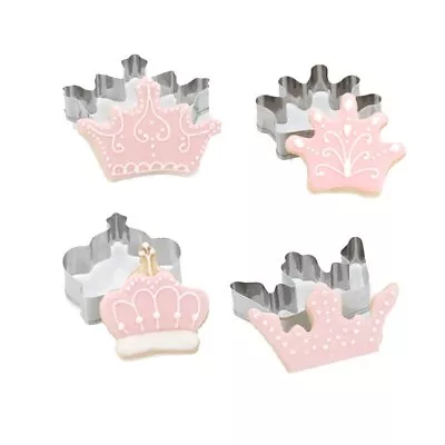 Mini Cookie Cutter 4 Pcs/Set Crown King Queen Prince Princess Stainless Steel  • $22.19