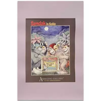 Maurice Sendak In Soho Poster Rosenbach Museum Library Matted Framed 20 H • $90