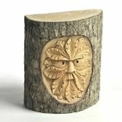 £14.99 • Buy Hand Carved Green Man In Tree Trunk