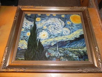 $460 • Buy VAN GOGH STARRY NIGHT Reproduction Oil Painting Canvas OVERSTOCK ART