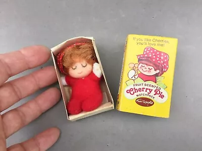 Fruit Scented Cherry Pie Matchpack Doll Miniature By Fun World 2 3/4  Hong Kong • $15.49