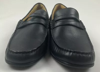 Mephisto Men’s Cool-Air Black Leather Vented Slip On Loafers Size 8 • $43.34