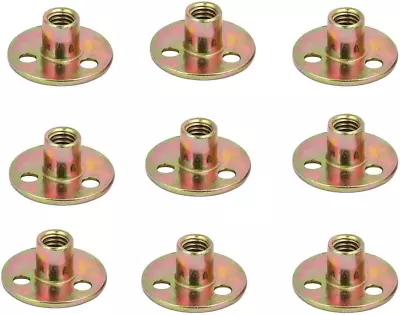 5/16 -18 T Nuts Brad Hole Carbon Steel Round Base Screw-In T-Nuts Furniture  • $13.99