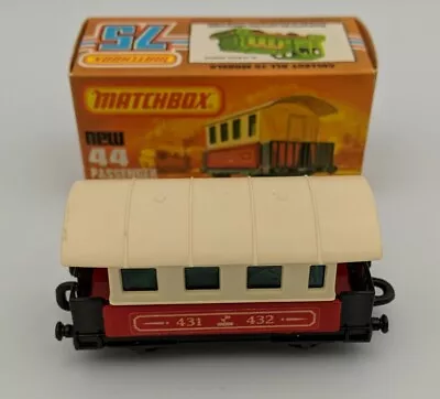 Matchbox Lesney #44 Passenger Coach Red 1978 In Original Box RARE • $13.99