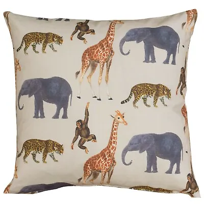£11.99 • Buy Animal Safari Cushion. Double Sided 17  Square. Giraffes, Monkeys, Elephants.