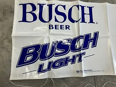 NEW Busch / Busch Lite NASCAR Racing Banner  3x10 Outdoor Banner - • $29.99