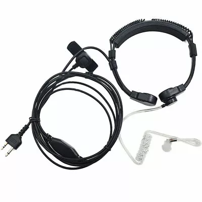 Throat Mic Headset/earpiece For Midland 2 Two Way Radio Walkie Talkie Finger Ptt • $13.99