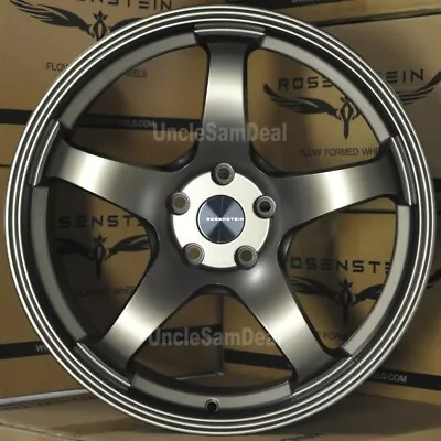 19x10.5 5x114.3 +35 OFFSET ROSENSTEIN CR MATTE BRONZE 5 SPOKE SPORT WHEELS SET 4 • $742