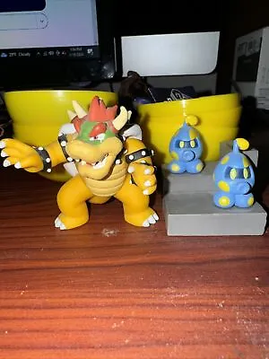 Super Mario Galaxy Octoombas & Bowser Desktop Mascot Figure 2007 Toy Tomy Gacha • $25