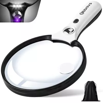 Large Magnifying Glass With Light Magnifier 10X 20X 45X Handheld Illuminated... • $39.34