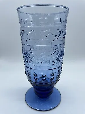 Mikasa Tender Leaves Lg Cobalt Blue Ice Tea Glass  Goblet 7 1/4  • $19.99