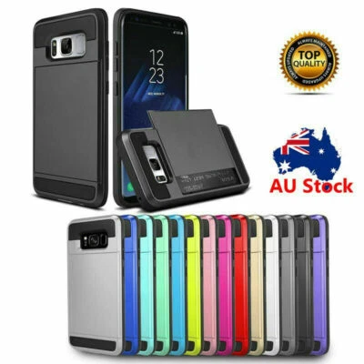 Samsung Galaxy S20 Ultra S10 5G SS9 + S8 Plus Case Shockproof Card Hold Cover • $4.55