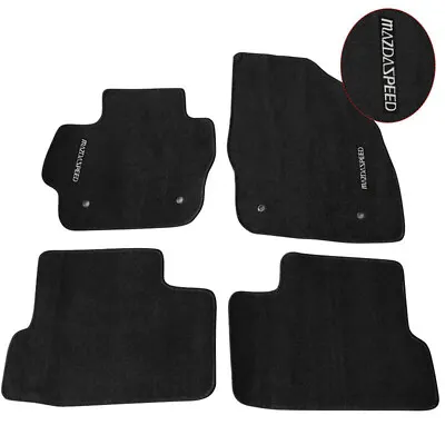 For 10-13 Mazda 3 Floor Mats Black Carpet Front & Rear Nylon W/ Emblem • $57.99