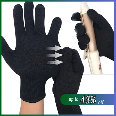 Hairdressing Heat Resistant Protective Finger Gloves Hair Straightener Curling • £3.34