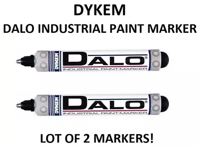 2pcs Dykem 26033 Dalo Black Medium Tip Metal Marking Pen Oil Based • $13.01