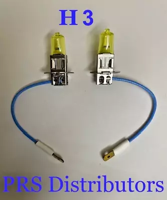 H3 Halogen 12V 100 Watts Xenon Yellow Headlight Fog Light Bulb 2 Pieces = 1 Pair • $7.50