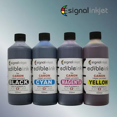 EDIBLE INK REFILL SET FOR CANON PRINTERS - 4 X 500ml • £50