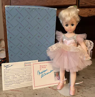 Madame Alexander #1307 Ballerina Doll-1990-Vintage With Stand Box And Reg • $64.99