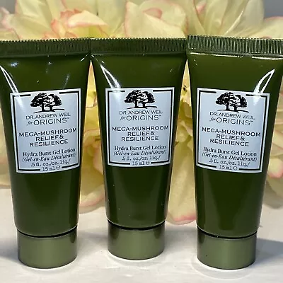 $12.95 • Buy 3x Origins Mega Mushroom Relief & Resilience Hydra Burst Gel Lotion = 1.5oz Free