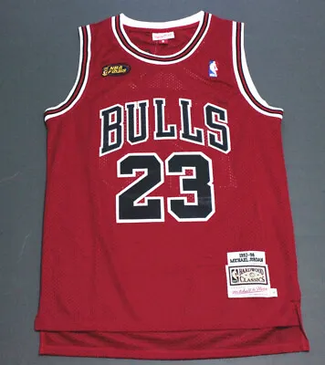 Retro 1998 Finals Michael Jordan #23 Chicago Bulls Basketball Jersey Red/* • £20.30
