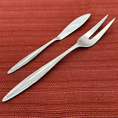 Vintage 2-Piece Gorham Stegor ZEST Stainless SERVING UTENSILS Fork/Knife Lot • $13.99